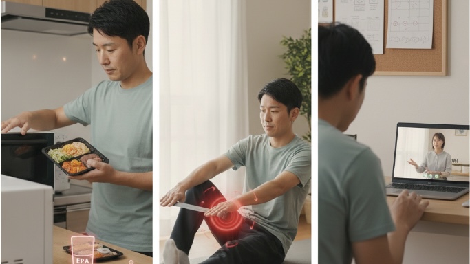 健康的な生活の様子