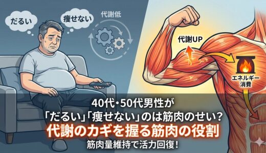 40代・50代男性が「だるい」「痩せない」のは筋肉のせい？代謝のカギを握る筋肉の役割