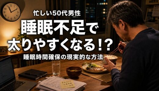 睡眠不足で太りやすくなる！？忙しい50代男性の睡眠時間確保の現実的な方法